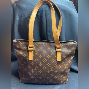 Louis Vuitton LV Cabas Piano Brown Monogram Tote Bag with COA